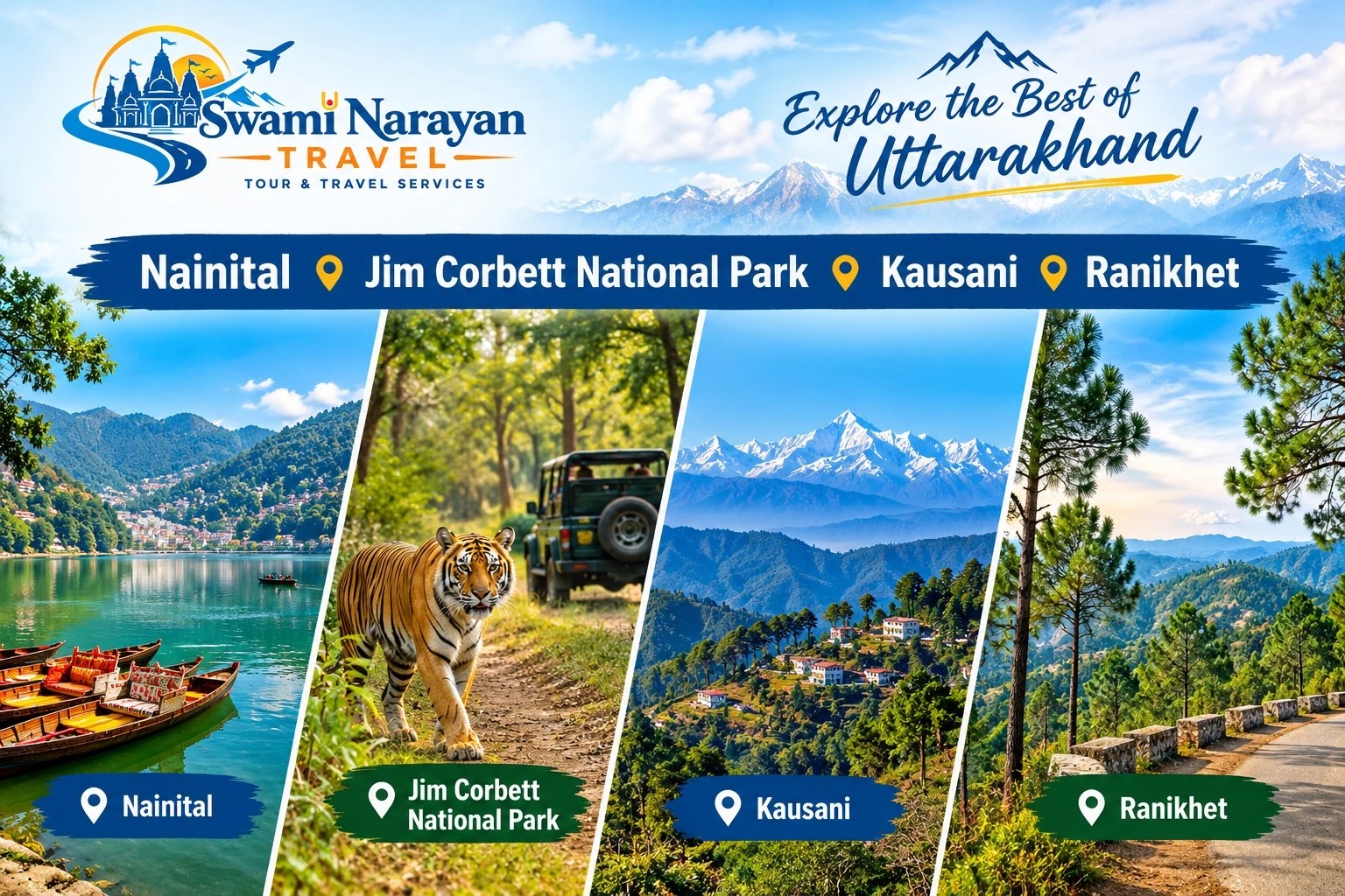 Nainital-Jim Corbett National Park-Kausani-Ranikhet Tour tour package