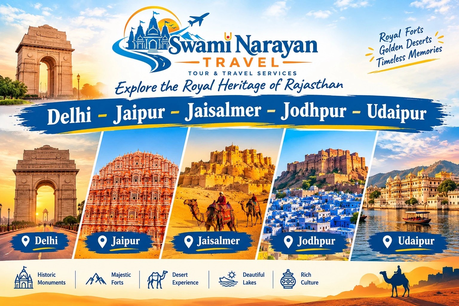 Delhi-Jaipur-Jaisalmer-Jodhpur-Udaipur Tour tour package